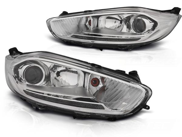 Scheinwerfer DRL LED Tagfahrlicht für Ford Fiesta MK7 Bj. 13-17 Chrom